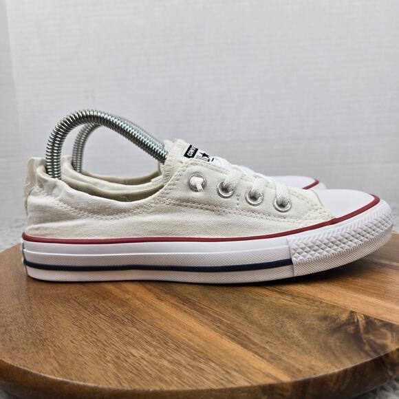 Converse Womens 7 CTAS Shoreline White Canvas Y2K Casual Shoes Slip Sneaker - Picture 3 of 12
